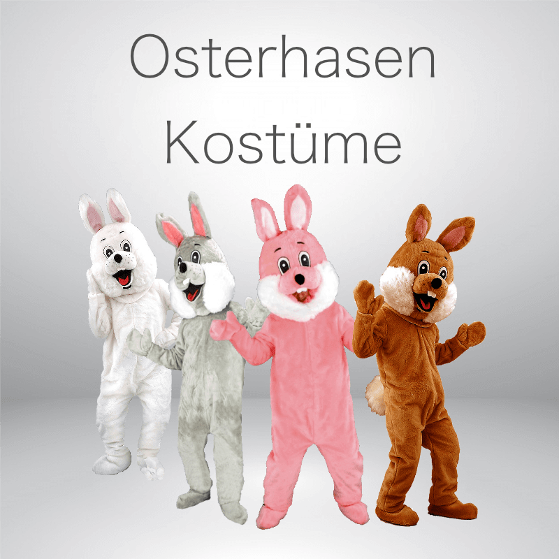 Osterhasen Maskottchen Kostüme für Lauffiguren.