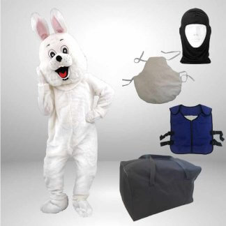 Set Angebot Hase (Weiß) + Hygiene Haube + Kissen + Kühlweste + Tasche L