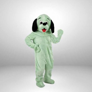 Kostüm Hund "Grün" Maskottchen Erwachsenen Lauffigur